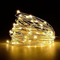 Jsdoin Lichterketten Batterie,5M 50Leds Draht Lichterkette Mit Batterie,Klein