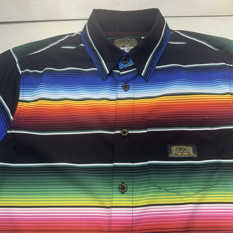 Рубашка мужская Dixxon средняя Serape The Low Rider с коротким рукавом на пуговицах эластичная - Изображение 3 из 4