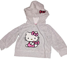 Hello Kitty 6 - 9 mos girls Gray soft hoodie with Hello Kitty image