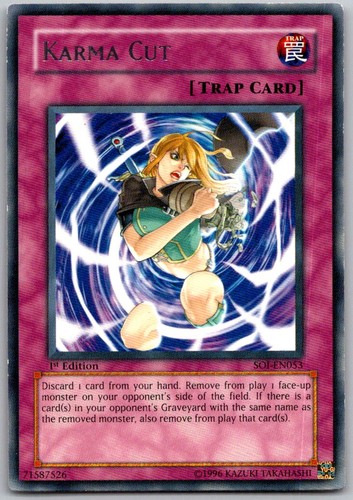 Karma Cut [1st Edition] SOI-EN053 YuGiOh Shadow of Infinity card