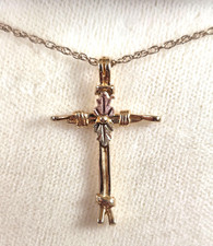 Stamper 10k Black Hills Gold Cross Pendant- N...