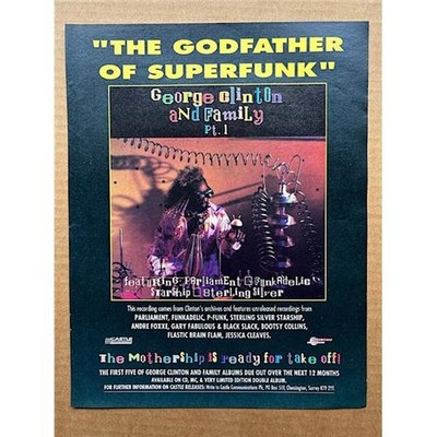 GEORGE CLINTON AND FAMILY POSTER SIZED original music press advert  from 1992 - 