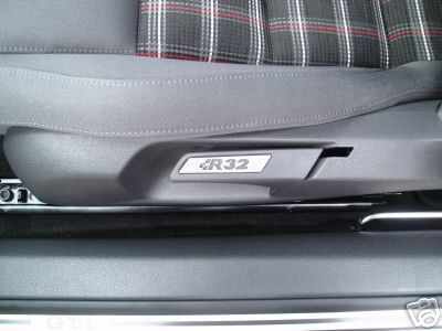 VW GOLF MK5 MK6 R32 ALLOY TRIM SEAT INSERTS (X2) -- SI0003 - Bild 2 von 2