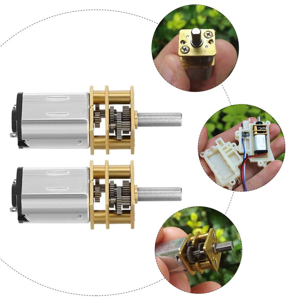 2 Pcs DC Motor Mini Geared Hill Climbing Small and Lightweight High