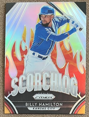 Billy Hamilton 2019 Panini Prizm Scorching Silver Prizm #S10 Parallel Insert MLN