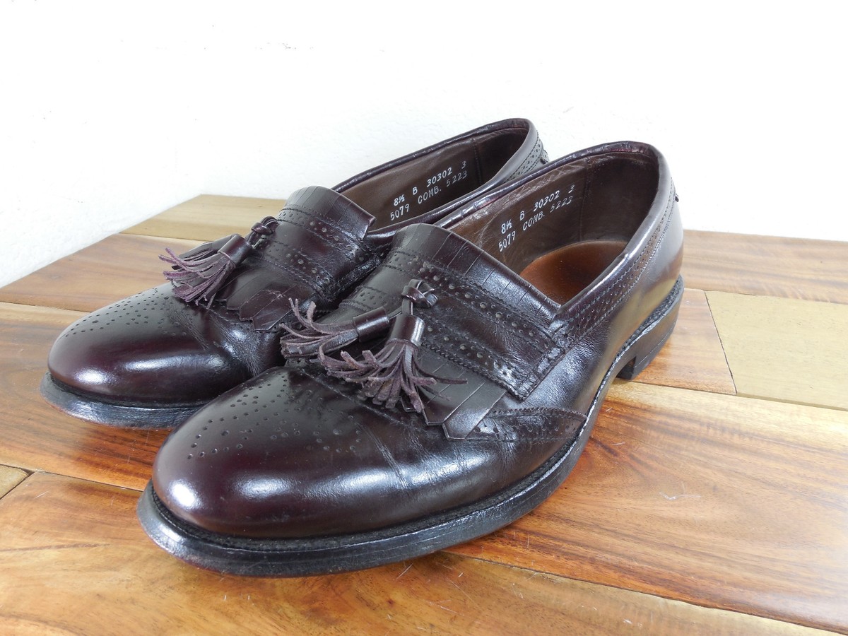 ALLEN EDMONDS Leather Bridgeton Loafer Tassel Kiltie Slip-on Burgundy 11 Shoes Allen Edmonds Bridgeton Burgundy Kiltie Tassel Loafers Men main image 4