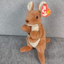 POUCH Kangaroo 9  Plush TY Original Beanie Baby Stuffed Animal Toy 1996  NEW
