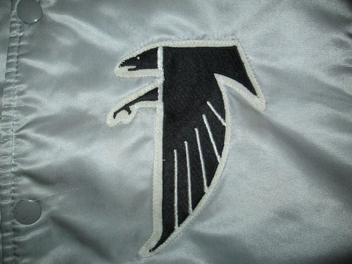 Pro Line Vtg 80s 90s Atlanta Falcons SILVER Starter jacket jersey Sz small USA - Picture 7 of 13