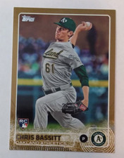 2015 Topps S2 Gold Parallel Rookie RC # CHRIS BASSITT #'d 1424/2015  A's NY Mets