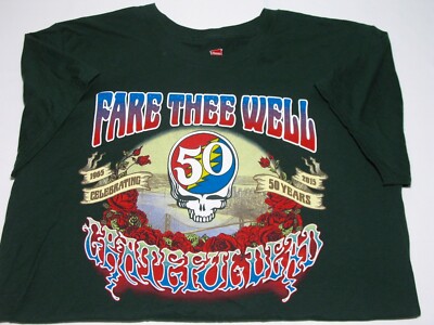 Grateful Dead 50th Anniversary T-Shirt Men's Large 1965-2015