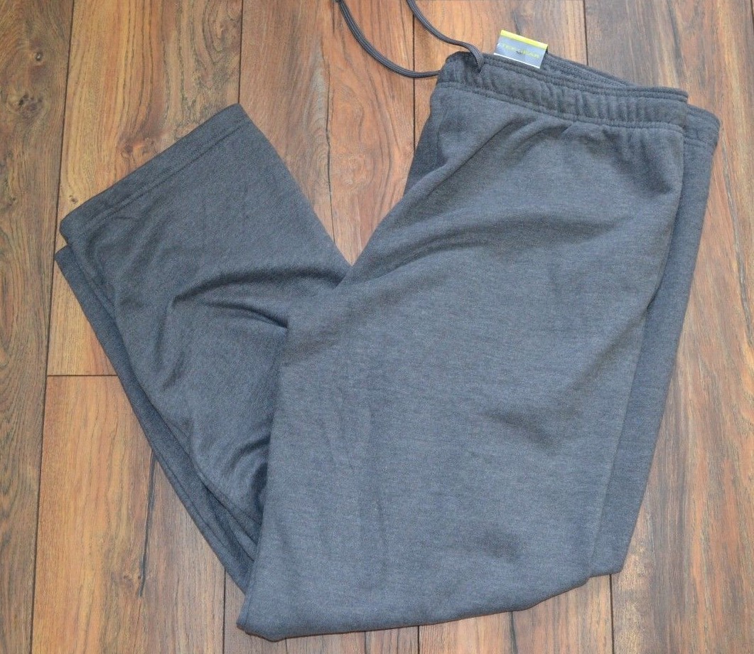 Tek Gear Ultrasoft Fleece Pant Easy Fit Straight leg Workout Pants Open