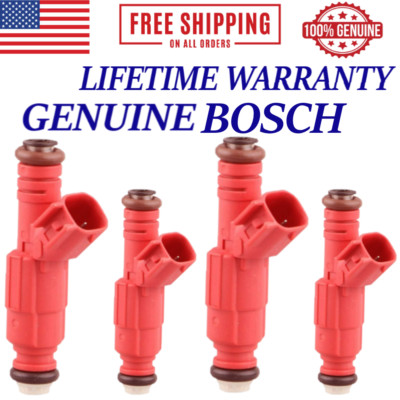 X4 OEM BOSCH Fuel Injectors For 2006, 2007, 2008, 2009 Ford Fusion 2.3L I4