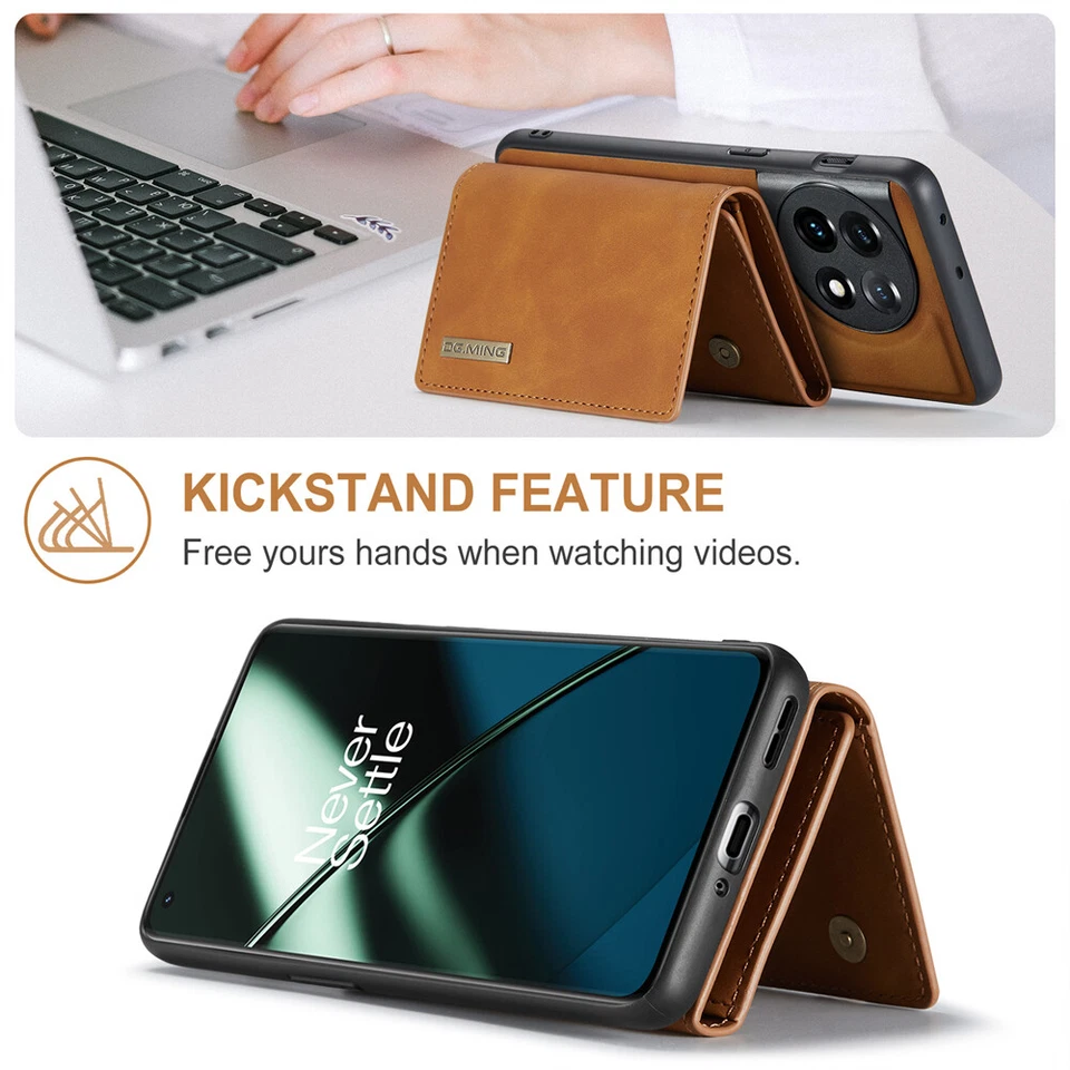 2 in 1 Magnetic Leather Flip Stand Card Wallet Case For OnePlus 13 12 11 ACE 9R - Image 4 of 4