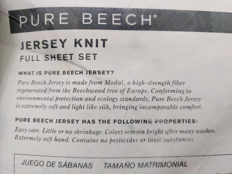 Pure Beech Jersey Knit 100 Modal Full 4 Pc Sheet Set Purple New eBay