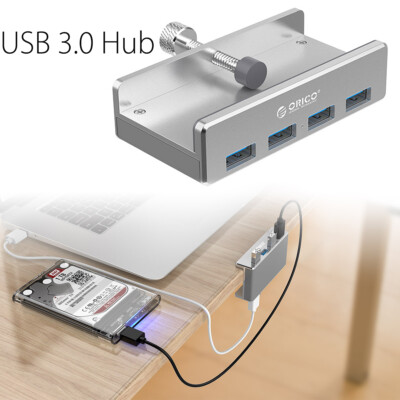 ORICO 4 Port USB 3.0 HUB 5 Gbps Monitor Table Clip-type For Apple iMac PC Laptop