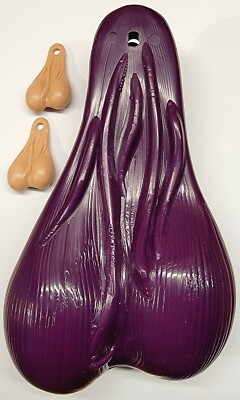 Purple Combo One 8'' Tall Truck Nuts and Two of the 2'' Tall Flesh Nutz