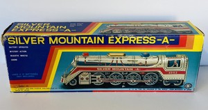 Vintage Silver Mountain Express A Tin Train Modern Toys No 4062 Made In Japan Ebay