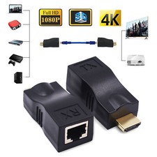 4k 3D HDMI HD 1080P Over Single RJ45 Cat 5e/6 Network Ethernet AdapterA3GS