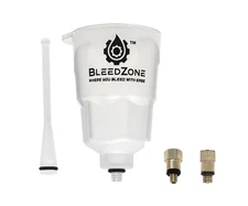 BleedZone Funnel Tool with Stopper + Funnel Adapters For Zoom Brakes