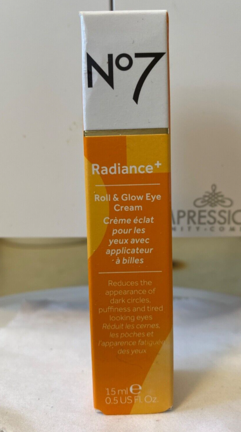 No7 Radiance Roll&Glow Eye Cream 15ml/0.5fl.oz.Reduce appearance of