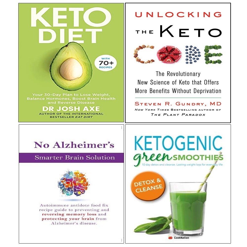 Unlocking the Keto Code,No Alzheimers Smarter,Green Smoothies, Keto Diet 4 Books