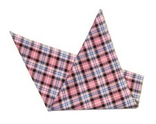 Gascoigne Plaid Pocket Square Pink Blue Black Gray White Co 16.5 X 16.5