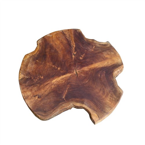 Rustic Natural Round Teak Wood Slab Table Top DIY for Coffee Side End