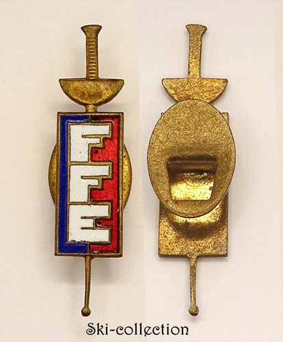 Insigne Attache Boutonnière émail Féderation National Des Sous Officiers Des Armées Terre Mer Item 13333380
