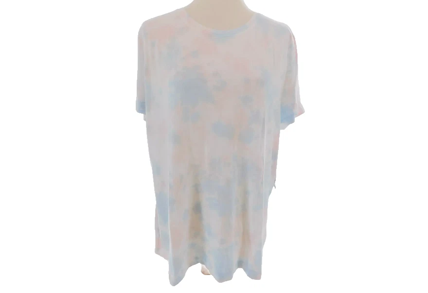 Camisa para mujer Danskin manga corta tie-dye (azul y rosa, XL) NUEVA CON ETIQUETAS Foto 3 de 3