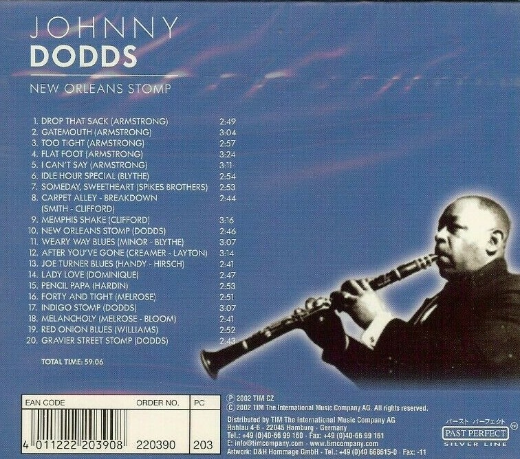Johnny Stomp New Orleans Stomp by Johnny Dodds (CD, Dec-2002, Past Perfect) for sale ...