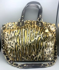 RARE! COACH HANDBAG MADISON LG CLAIRE LEOPARD SEQUINS LIMITED EDITION COLLECTORS