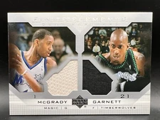 2003 UD Finite Elements Kevin Garnett Tracy McGrady NM+ NBA Game Used Warm Ups