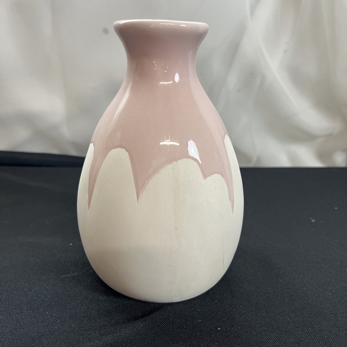 Isaac Mizrahi Vase Loves XO Sienna Hand Dipped Two-Tone Ceramic