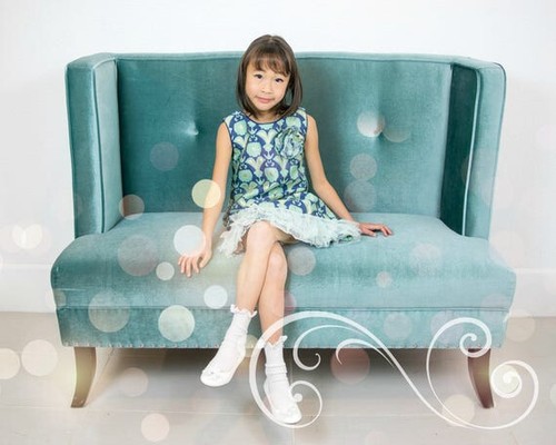 Royal Blue Teal Gold Jacquard Dress - Picture 2 of 14