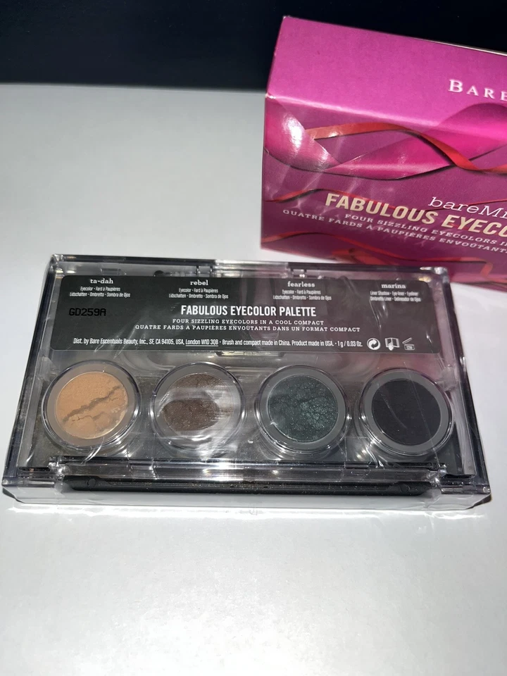 Bareminerals Fabulous Eye Color Palette ~ TA-DAH, REBEL, FEARLESS, MARINA - Image 2 of 3