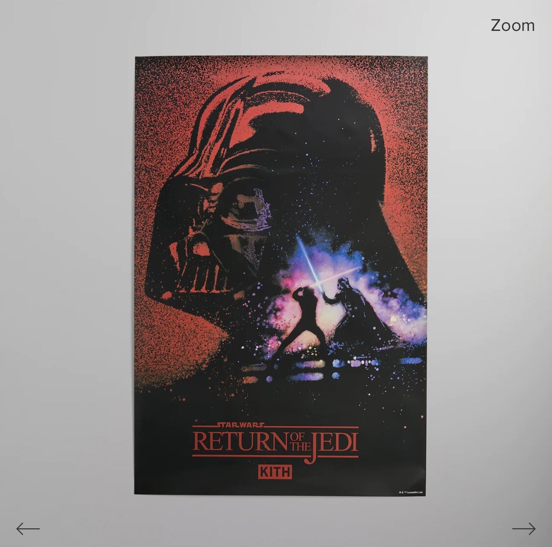 Kith x Star Wars Return Of The Jedi - Darth Vader Poster Kith x Star Wars Return Of The Jedi - Darth Vader Poster