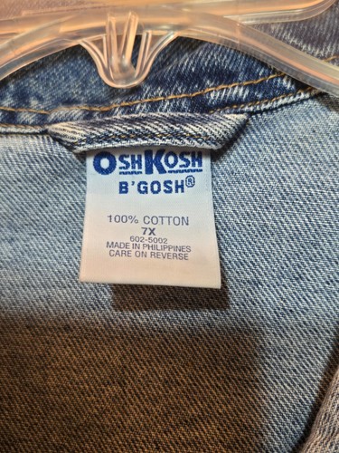 OshKosh B Gosh Child s Jean Jacket Size 7X Blue 502-5002 - Picture 4 of 12