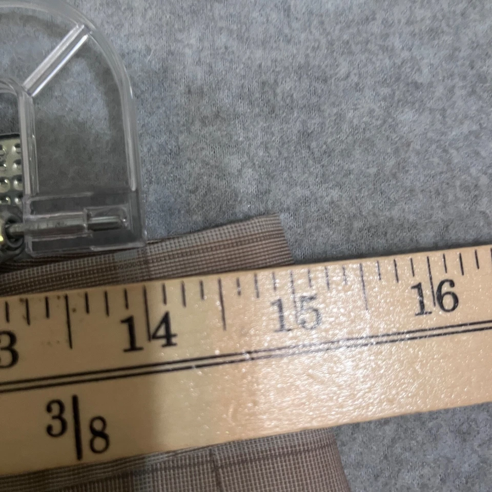 Banana Republic Pants Womens 0 Short Beige Logan Window Pane Plaid Wool Blend - Image 3 of 4