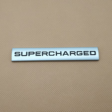 Metal Silver Chrome Supercharged Badge Sport Car Door Trunk Emblem Sticker Decal