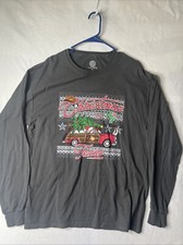 Buc-ees Holiday Shirt L Gray Christmas In Texas Bucees Long Sleeve