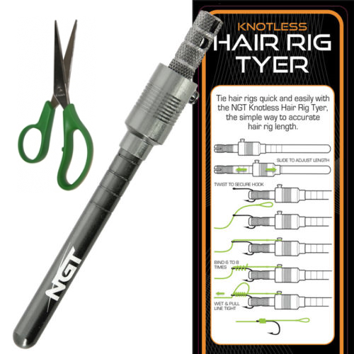 NGT HAIR RIG HOOK TYER CARP FISHING BRAID SCISSORS KNOT PULLER