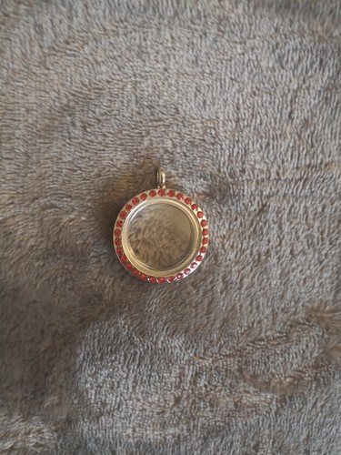 Red Crystal Rhinestone Glass Living Memory Floating Charm Locket Pendant - Picture 5 of 12