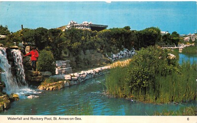 BAMFORTH TOPIGRAOHICAL POSTCARD ST ANNES ON SEA WATERFALL GD PLUS VERY GOOD
