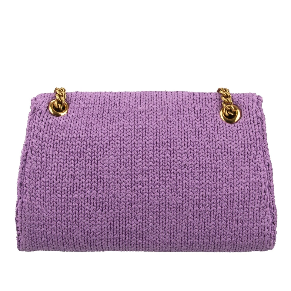 Bolso Bandolera DOLCE & GABBANA Crochet Tejido DEVOCIÓN Grande Púrpura Foto 4 de 4