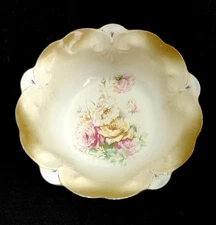 Antique Reinhold Schlegelmilch RS Germany Serving Bowl With Roses 11"