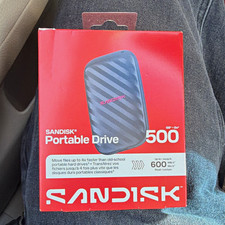 SanDisk Portable Drive 500GB USB-C 600MB/s Portable External SSD Black