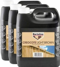 Bartoline Creocote Oil Based Timber Treatment Light Brown Creosote 4L  pack 3