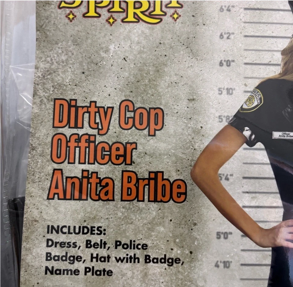 Disfraz de oficial de policía sucio Anita Bribe Spirit excelente estado falta cinturón Foto 2 de 4