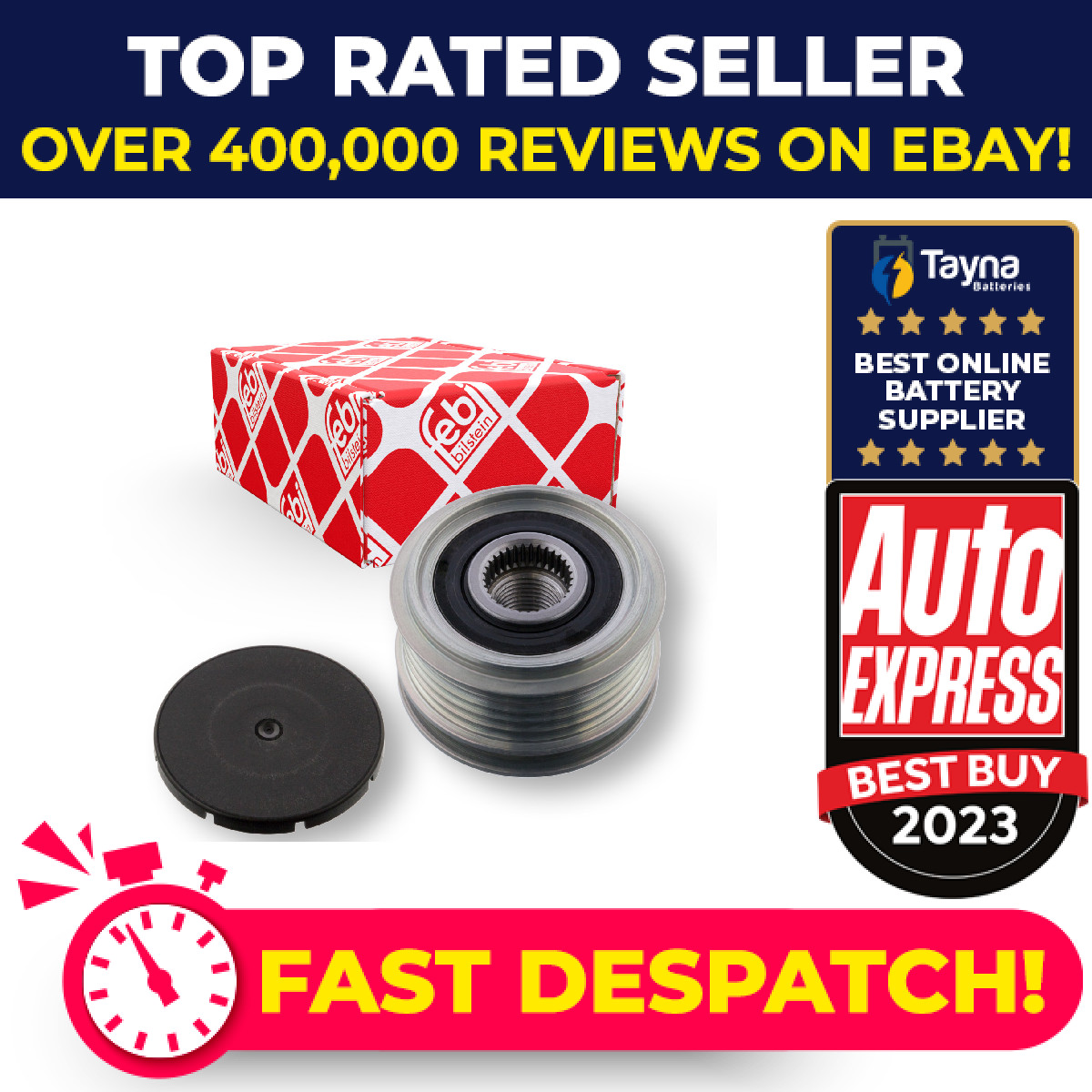 Overrunning Alternator Pulley fits HYUNDAI i30 FD, PD, PDE 1.6D 2007 on D4FB New