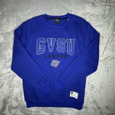 COLOSSEUM GRAND VALLEY STATE LAKERS MENS BLUE SCHOLARSHIP FLEECE CREWNECK SIZE L